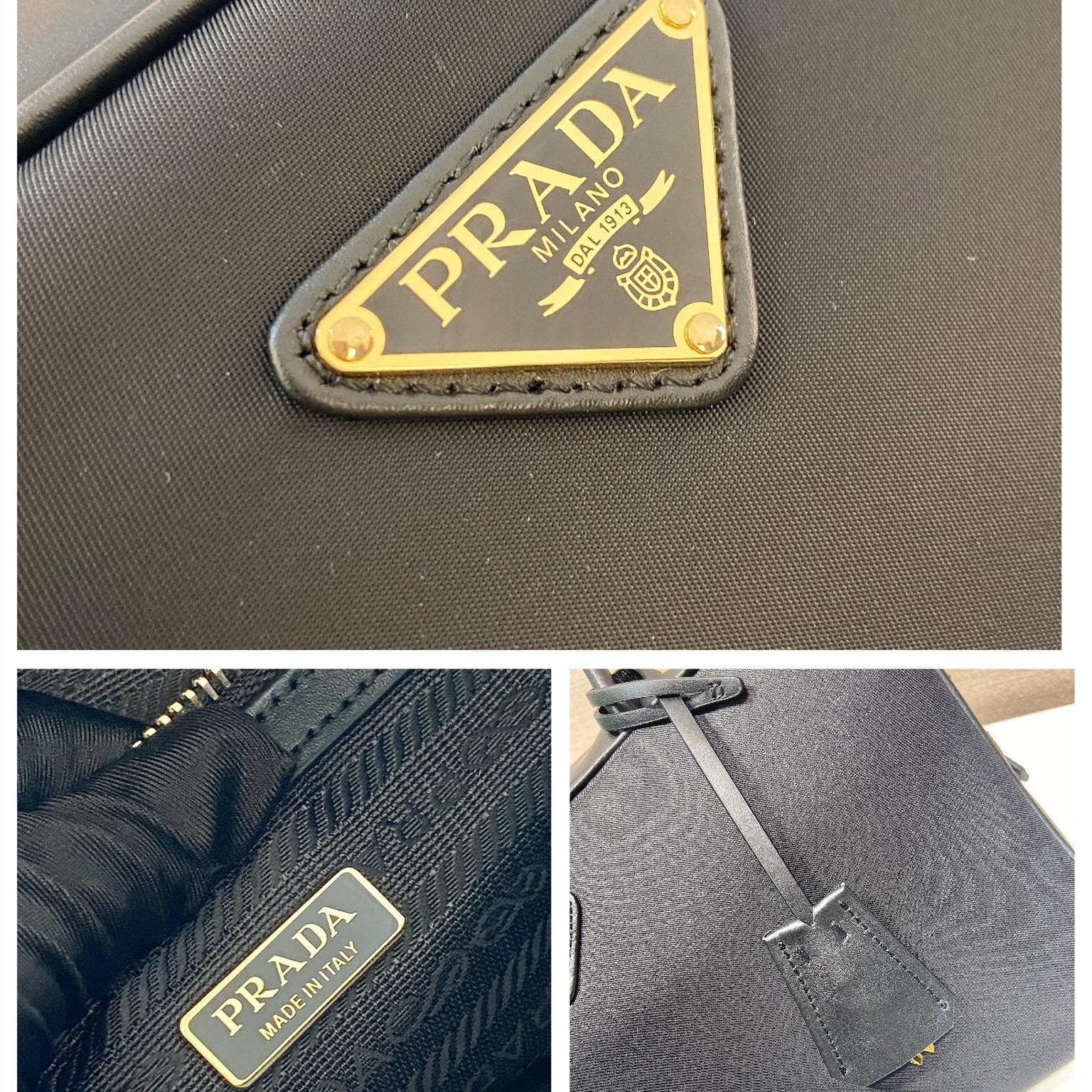 高仿Prada*RE-Nylon系列1BB132單肩手提袋黑色中號免檢版