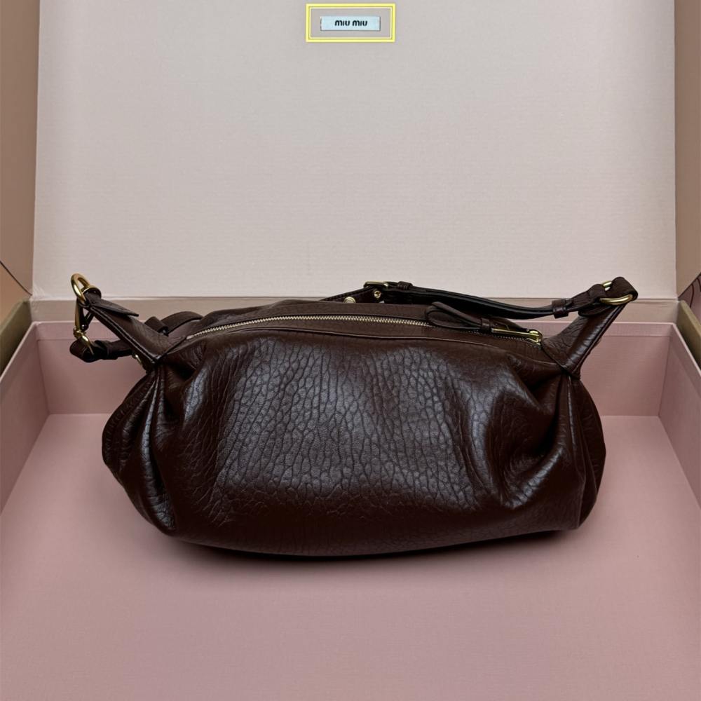 高仿miumiu*5BC191小羊皮單肩包焦糖色免檢版