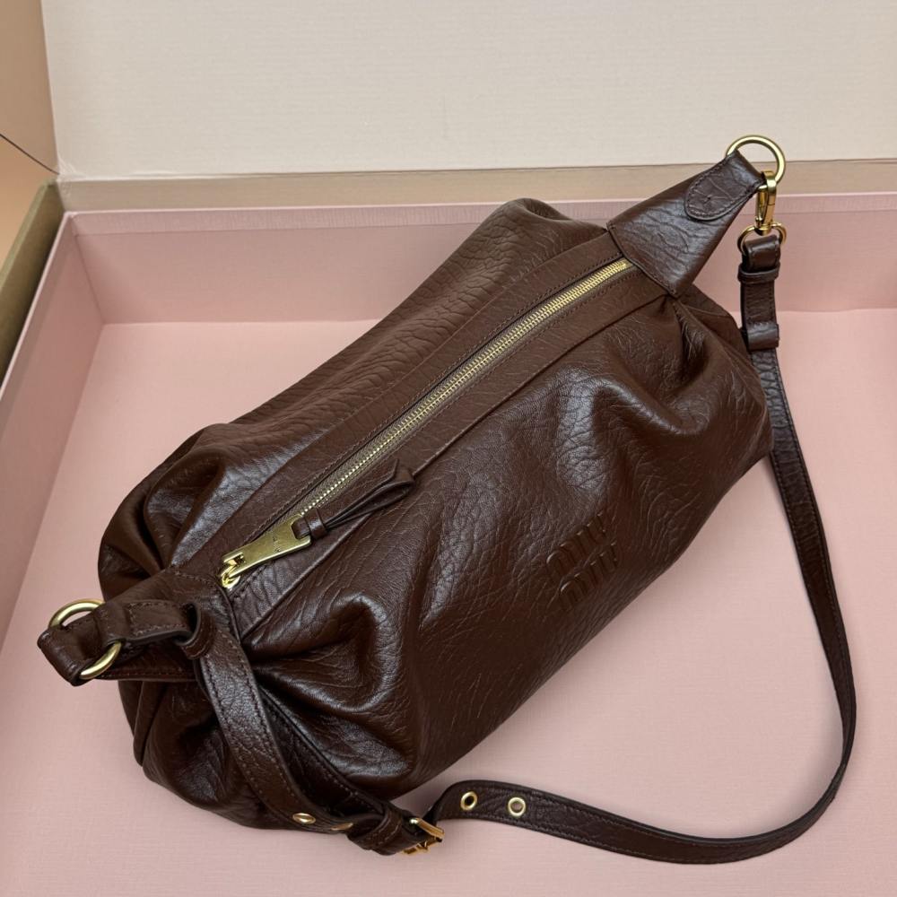 高仿miumiu*5BC191小羊皮單肩包焦糖色免檢版