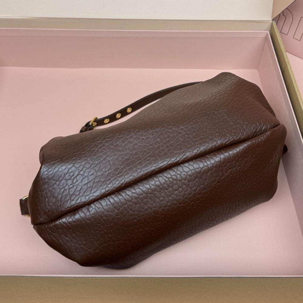 高仿miumiu*5BC191小羊皮單肩包焦糖色免檢版