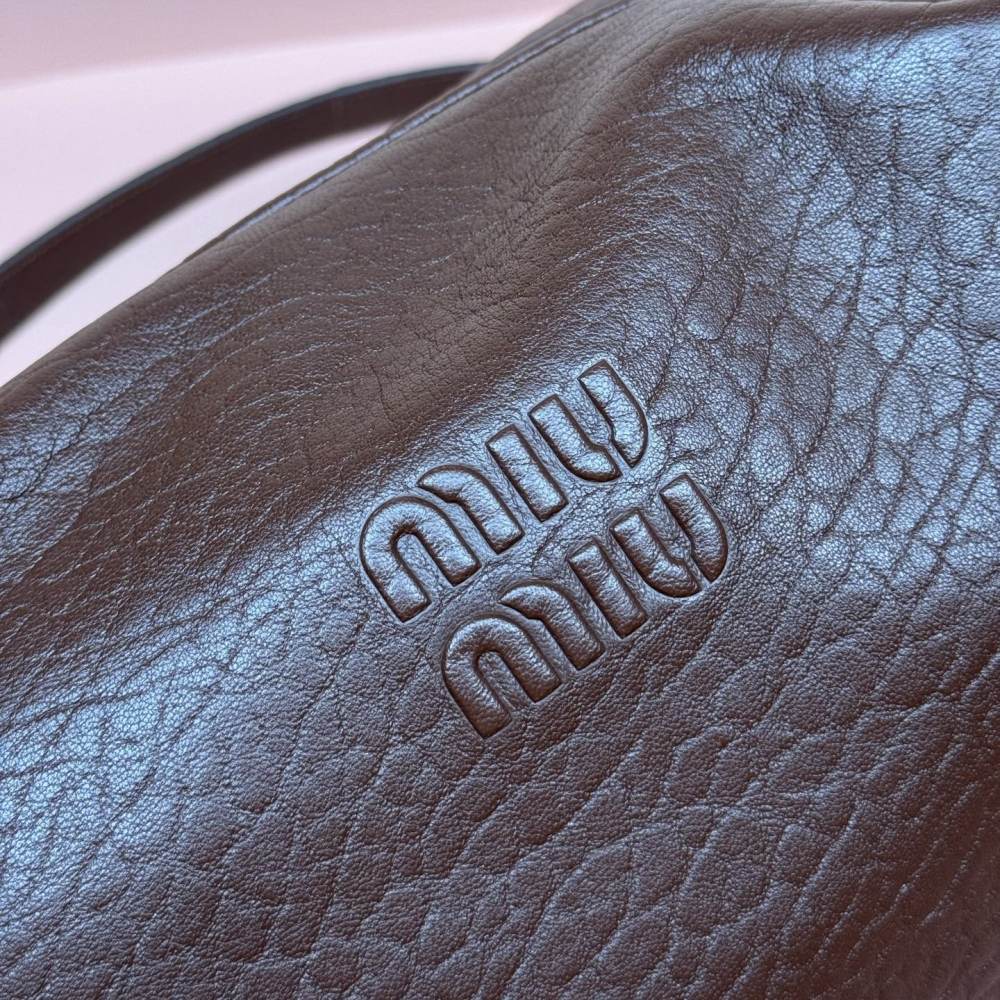 高仿miumiu*5BC191小羊皮單肩包焦糖色免檢版