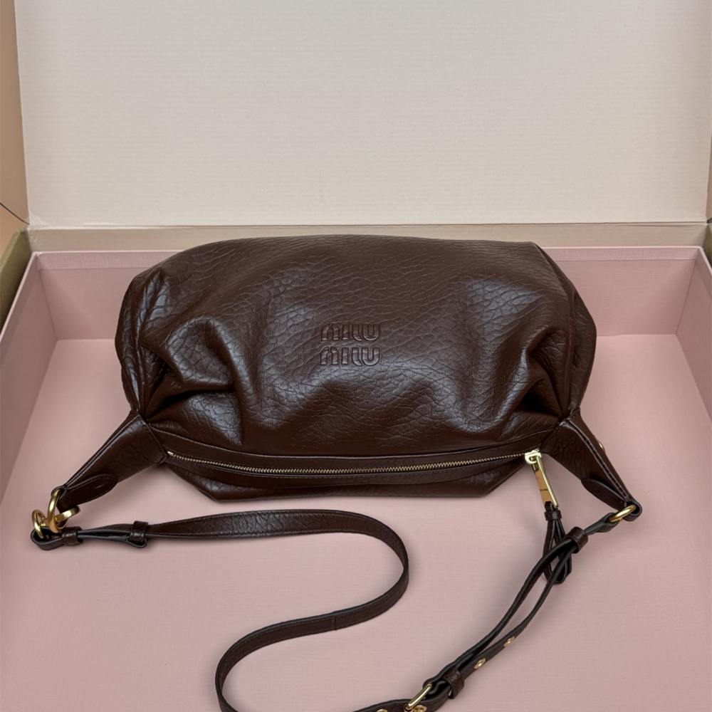 高仿miumiu*5BC191小羊皮單肩包焦糖色免檢版