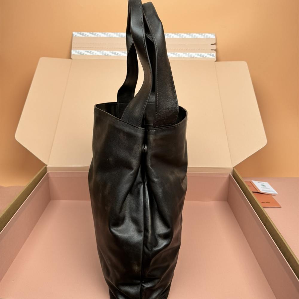 高仿miumiu*5BC119仿舊牛皮Tote包咖啡色免檢版