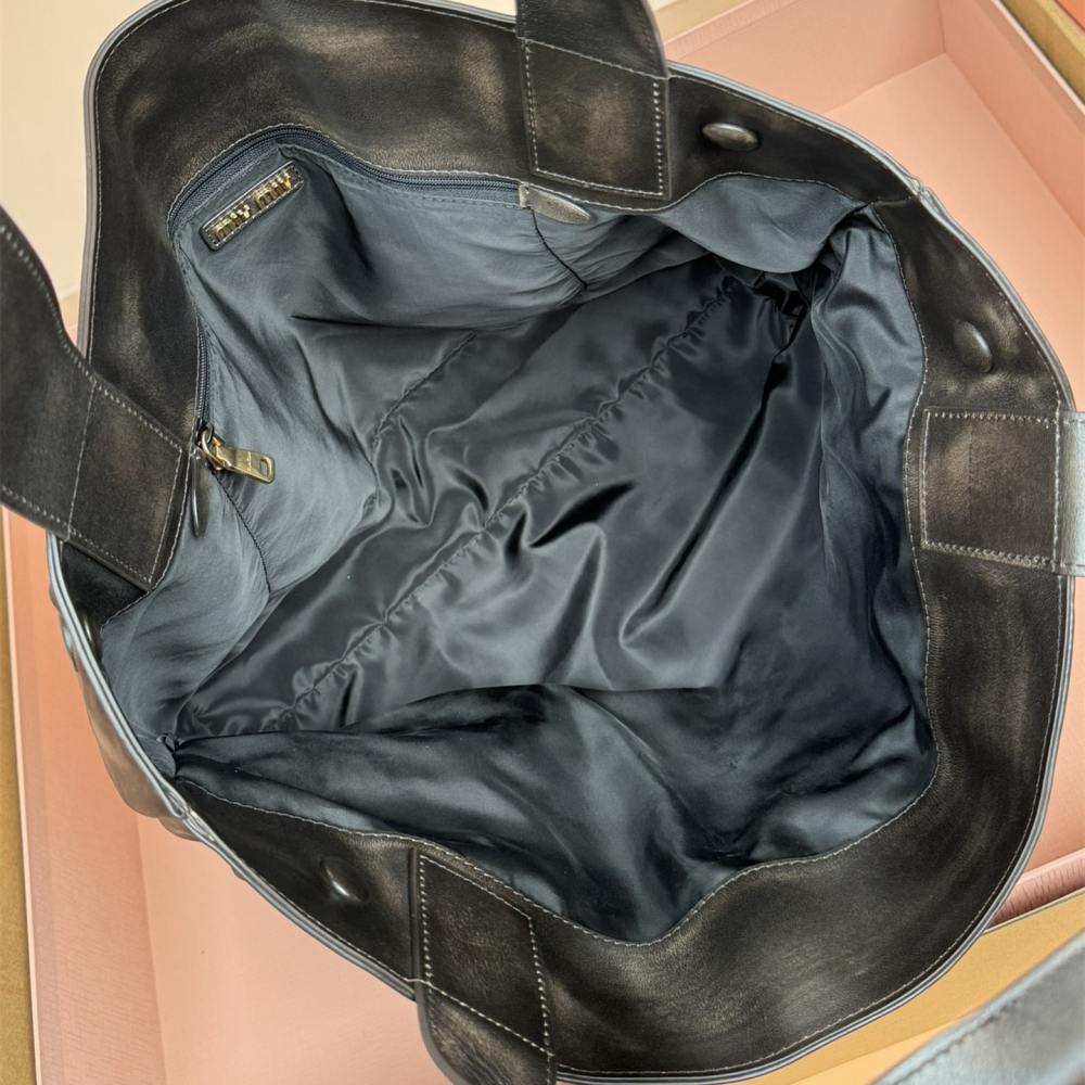 高仿miumiu*5BC119仿舊牛皮Tote包咖啡色免檢版