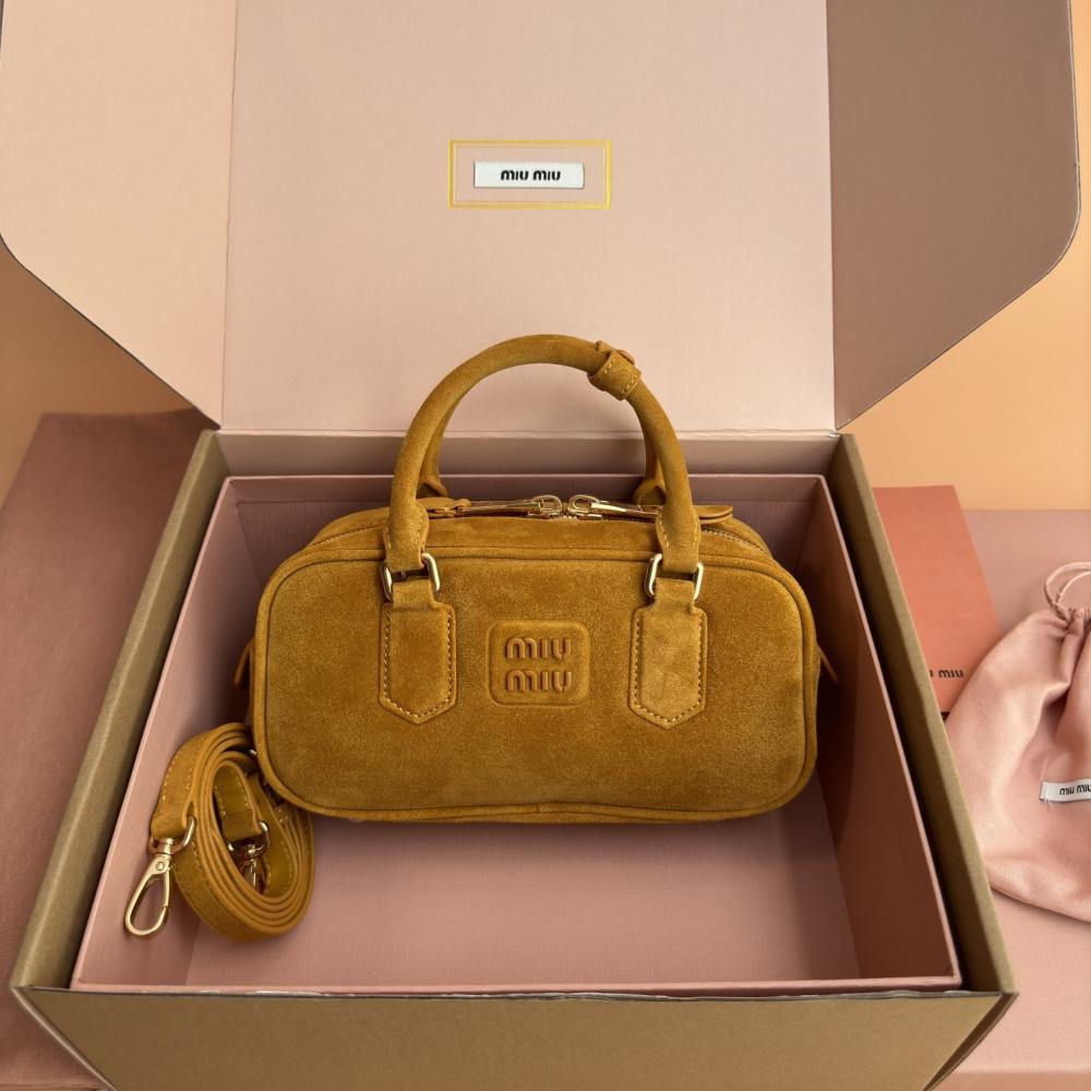高仿miumiu*Arcadie系列5BB142保齡球棕色免檢版