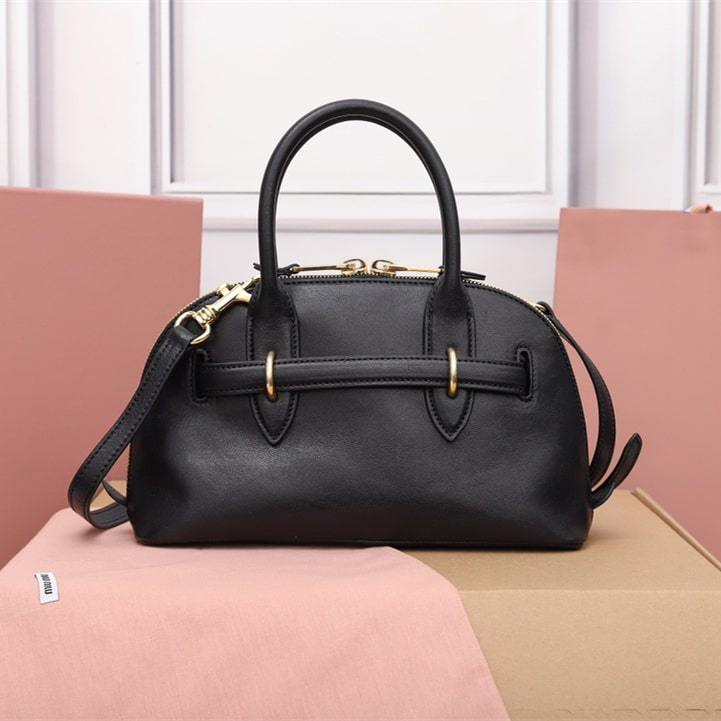 高仿miumiu*Aventure系列5BB169手提包黑色小號免檢版