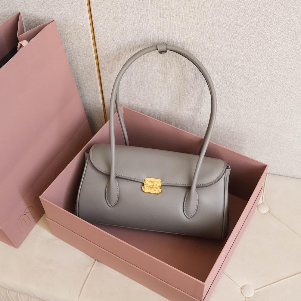 高仿miumiu*5BD265手提單肩包灰色免檢版