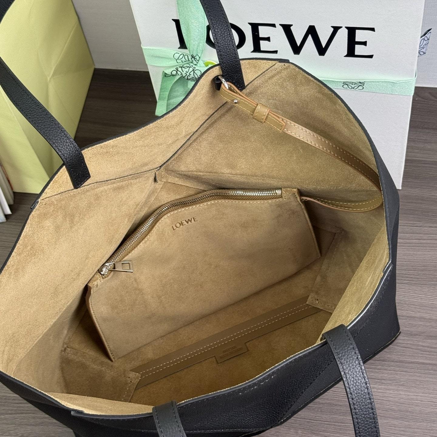高仿Loewe*Fold系列1100幾何Tote包黑色中號免檢版