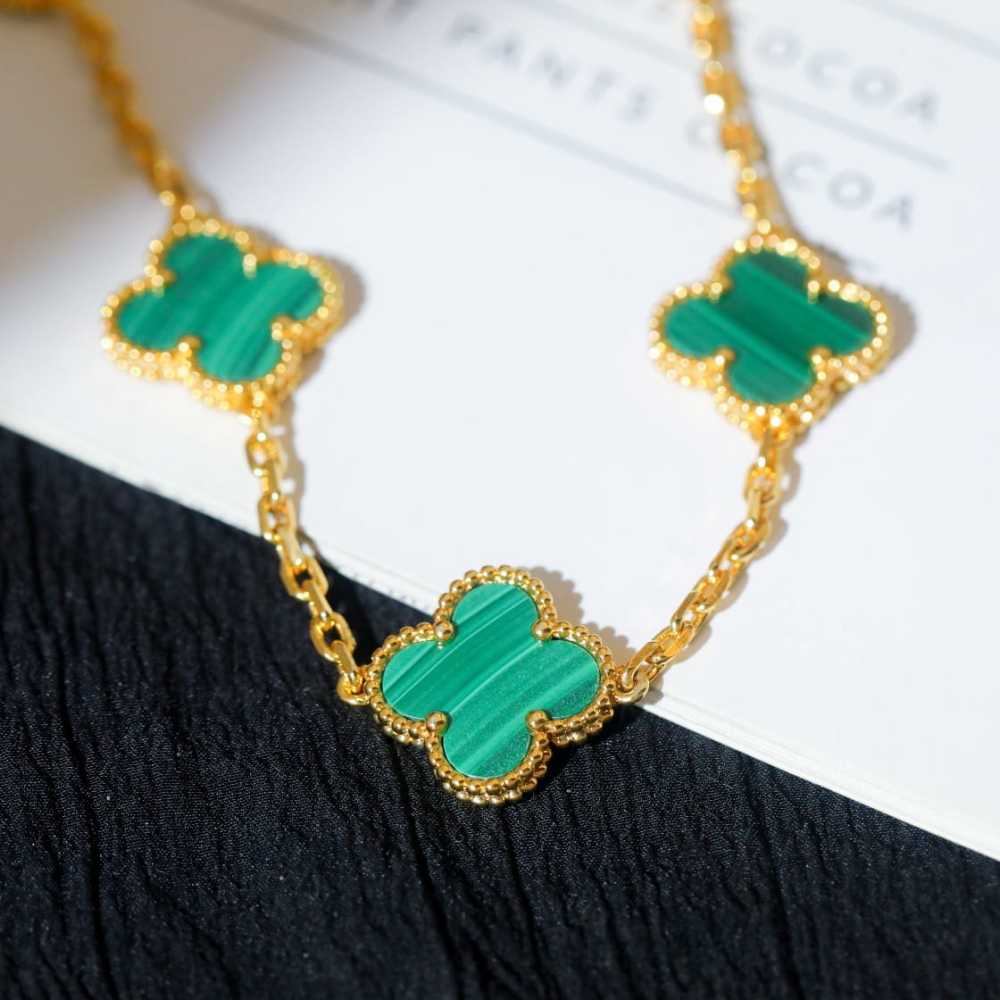 高仿首飾VanCleef&Arpels*RL80900孔雀石黃金手鏈