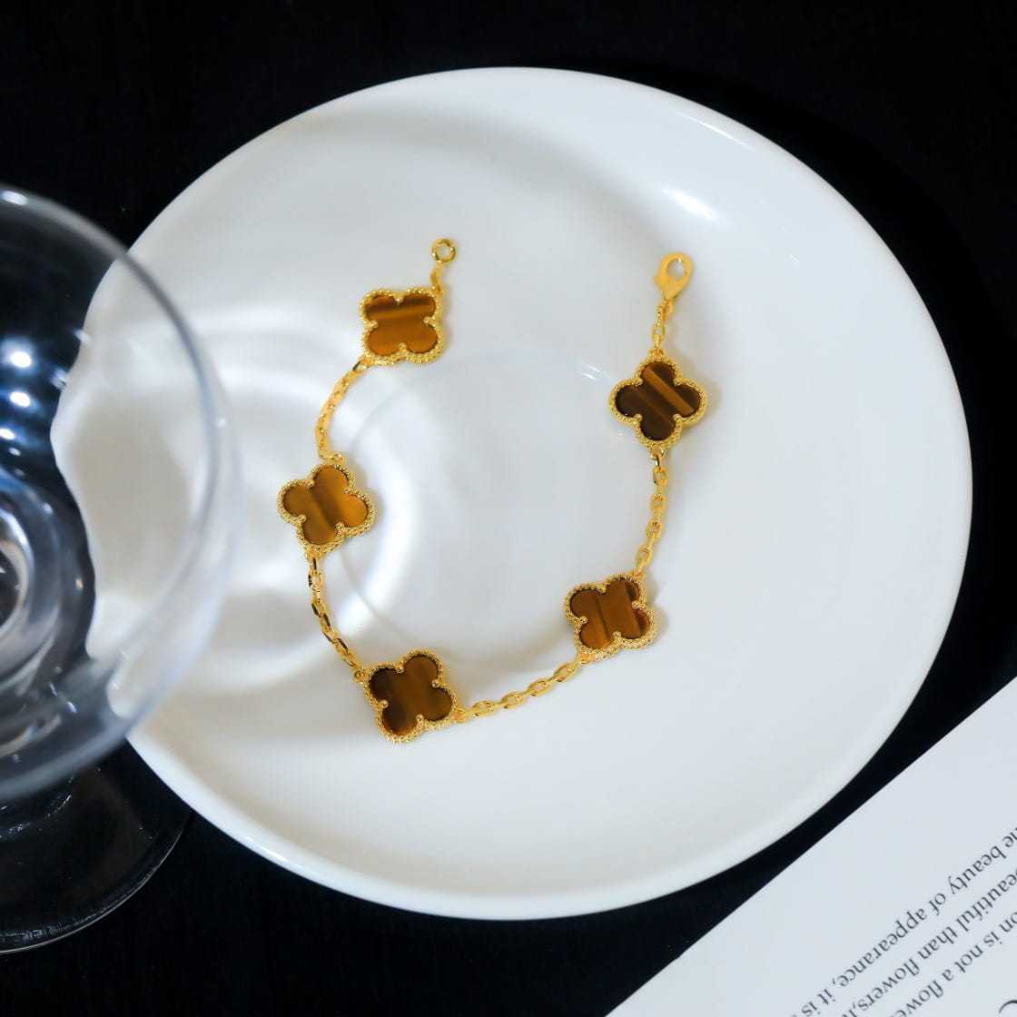 高仿首飾VanCleef&Arpels*RD35600虎眼石黃金手鏈