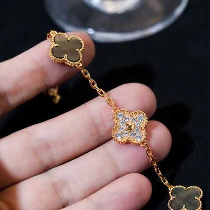 高仿首飾VanCleef&Arpels*RP2R100珍珠貝母玫瑰金手鏈