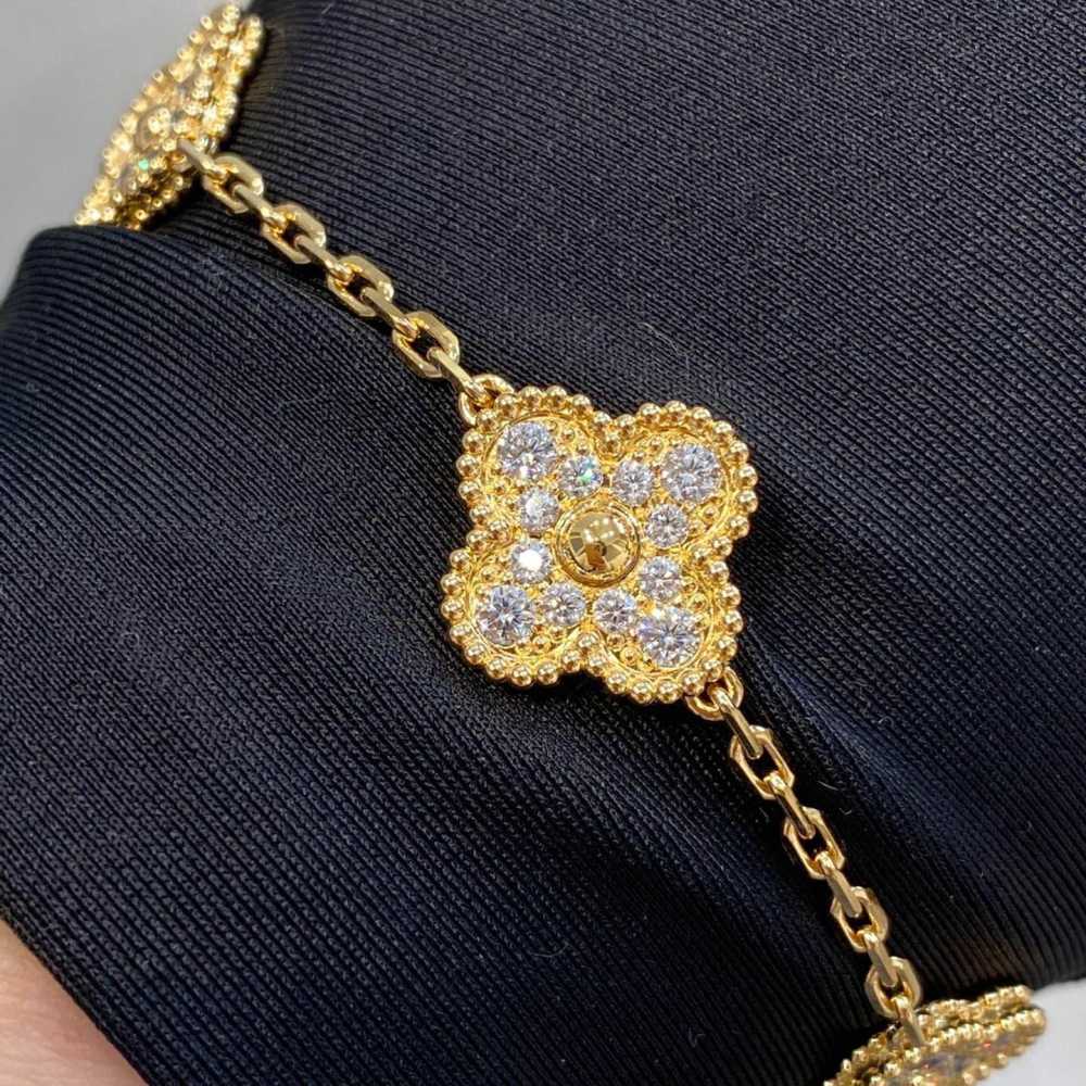 高仿首飾VanCleef&Arpels*RA41400五花滿鑽黃金手鏈