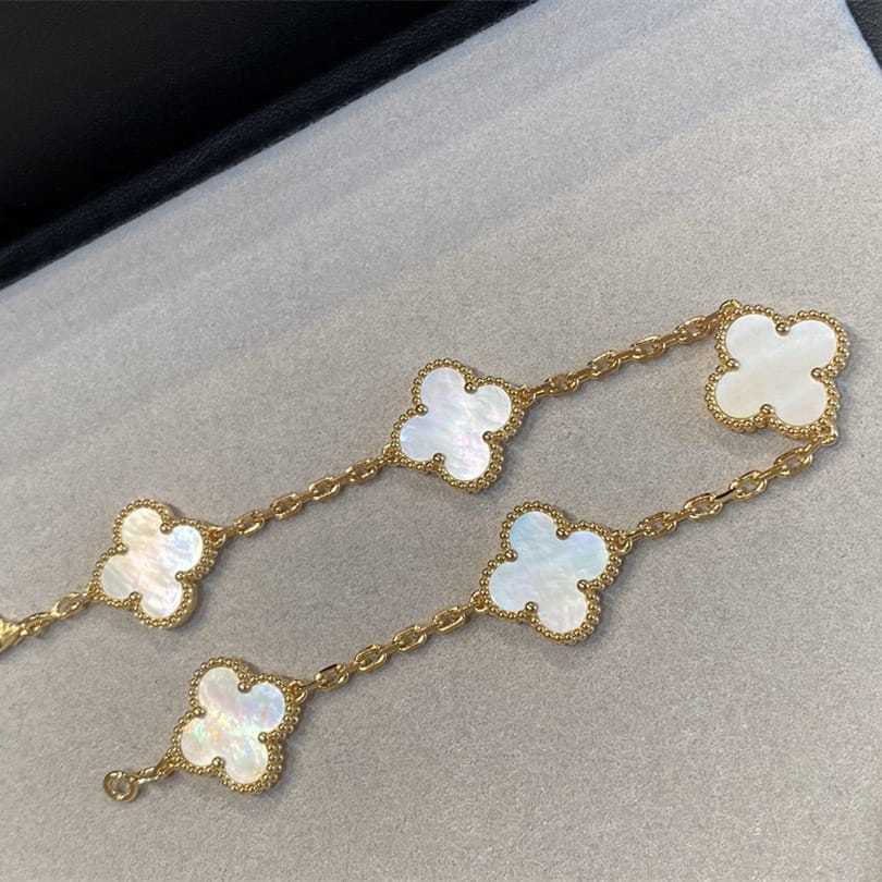 高仿首飾VanCleef&Arpels*RF41800貝母黃金手鏈