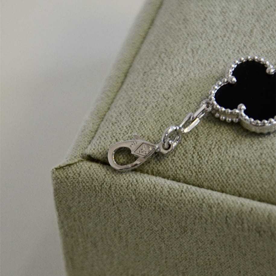 高仿首飾VanCleef&Arpels*RP2R900縞瑪瑙白金手鏈