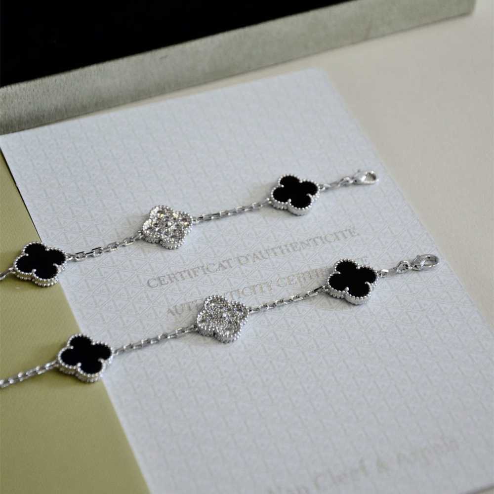 高仿首飾VanCleef&Arpels*RP2R900縞瑪瑙白金手鏈