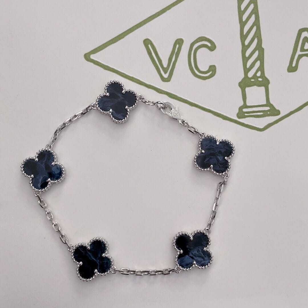 高仿首飾VanCleef&Arpels*RP7S400彼得石白金手鏈