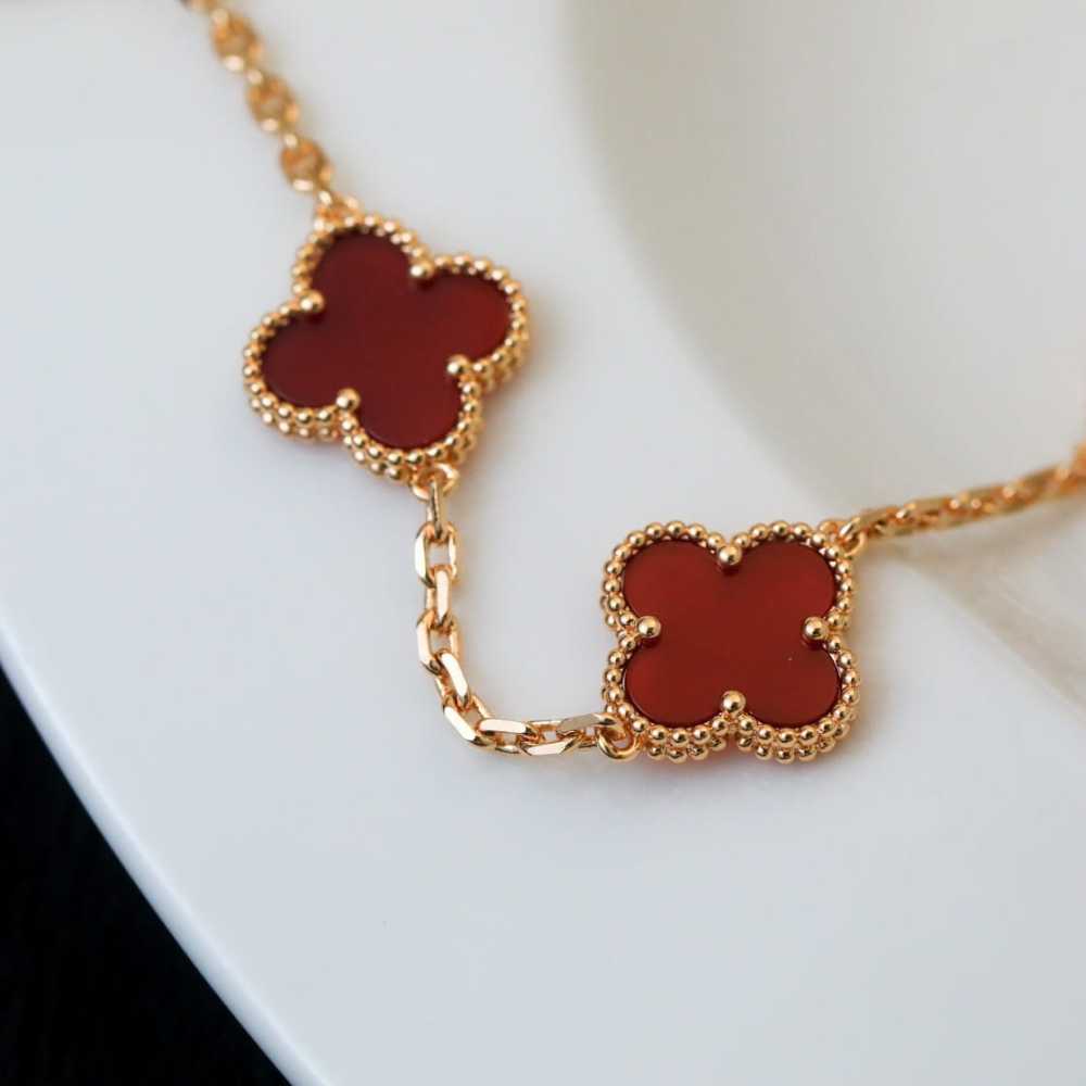 高仿首飾VanCleef&Arpels*RD35500紅瑪瑙黃金手鏈