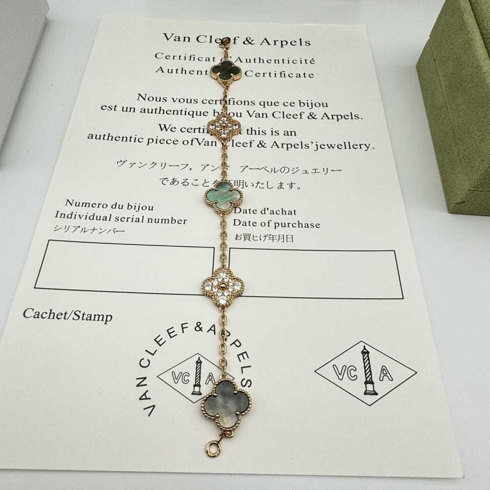 高仿首飾VanCleef&Arpels*RP2R100珍珠貝母玫瑰金手鏈