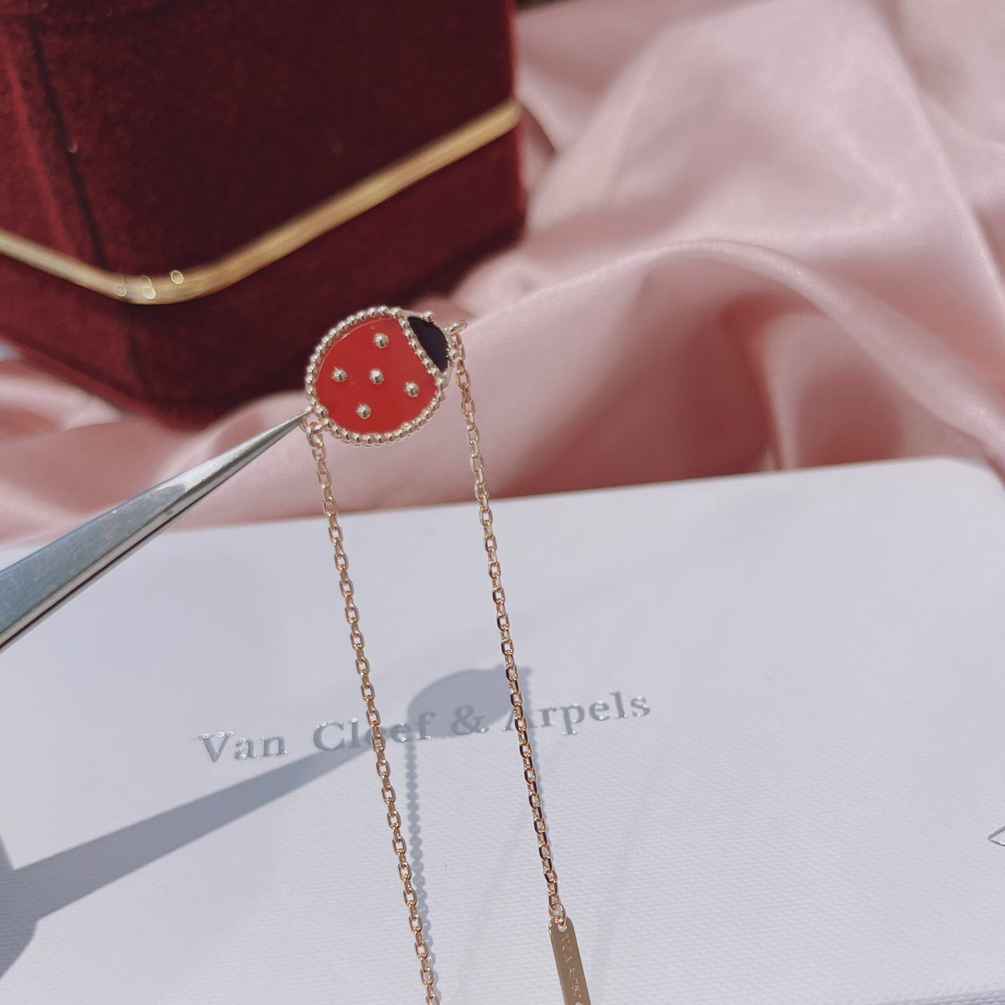 高仿首飾VanCleef&Arpels*RP7R000瓢蟲玫瑰金手鏈