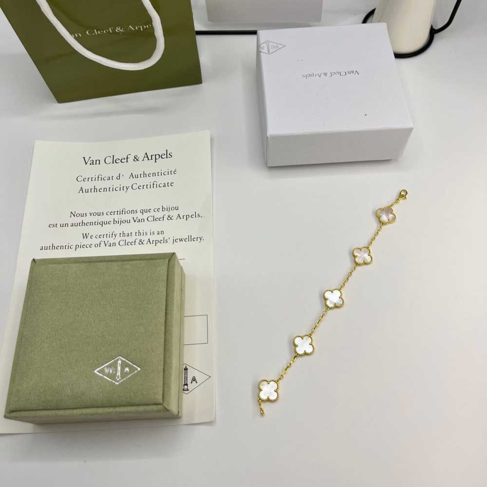高仿首飾VanCleef&Arpels*RF41800貝母黃金手鏈