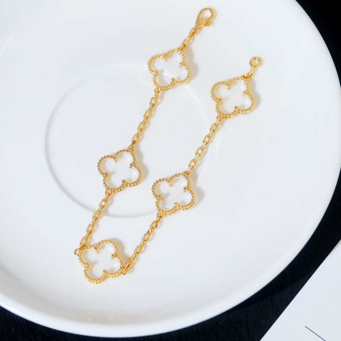 高仿首飾VanCleef&Arpels*RF41800貝母黃金手鏈