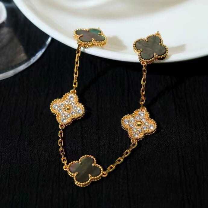 高仿首飾VanCleef&Arpels*RP2R100珍珠貝母玫瑰金手鏈