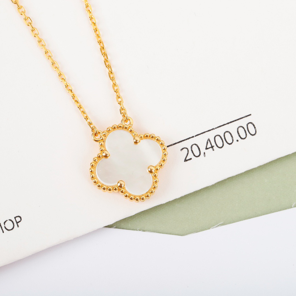 高仿首飾VanCleef&Arpels*RA45900貝母黃金金項鏈