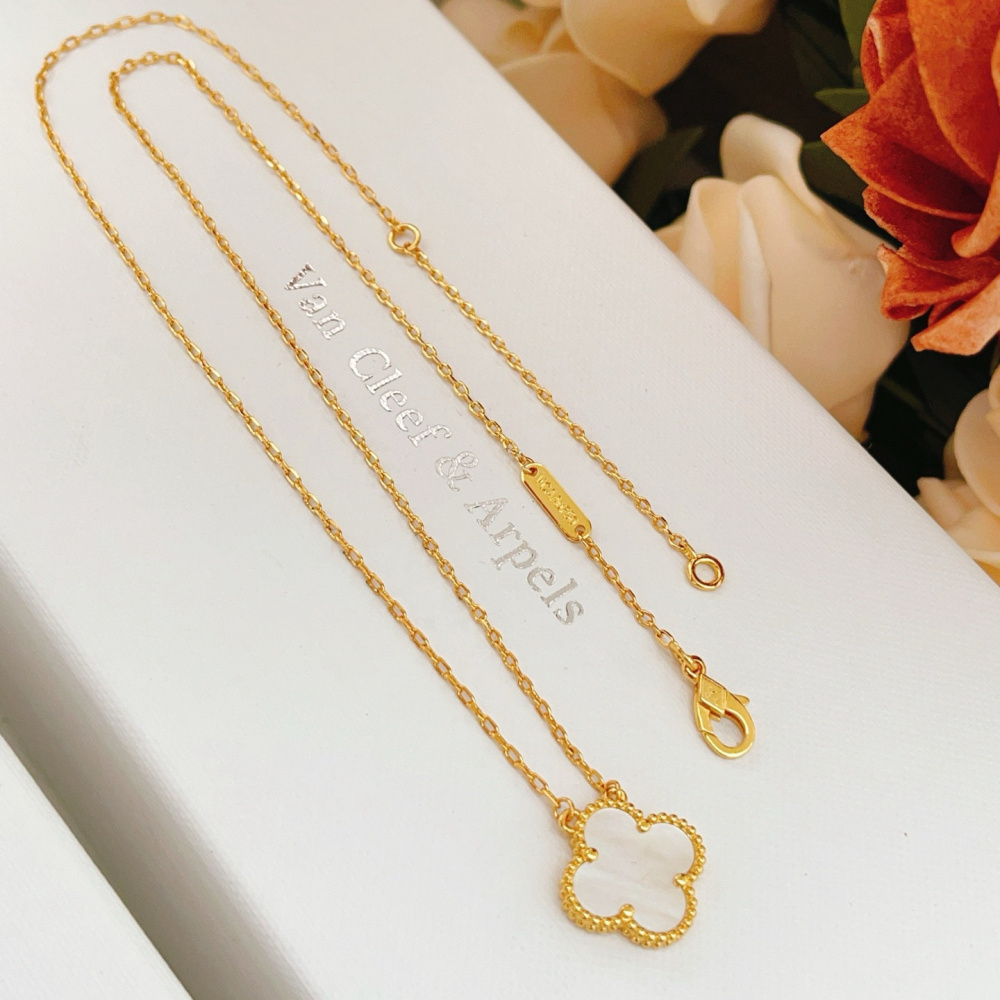 高仿首飾VanCleef&Arpels*RA45900貝母黃金金項鏈