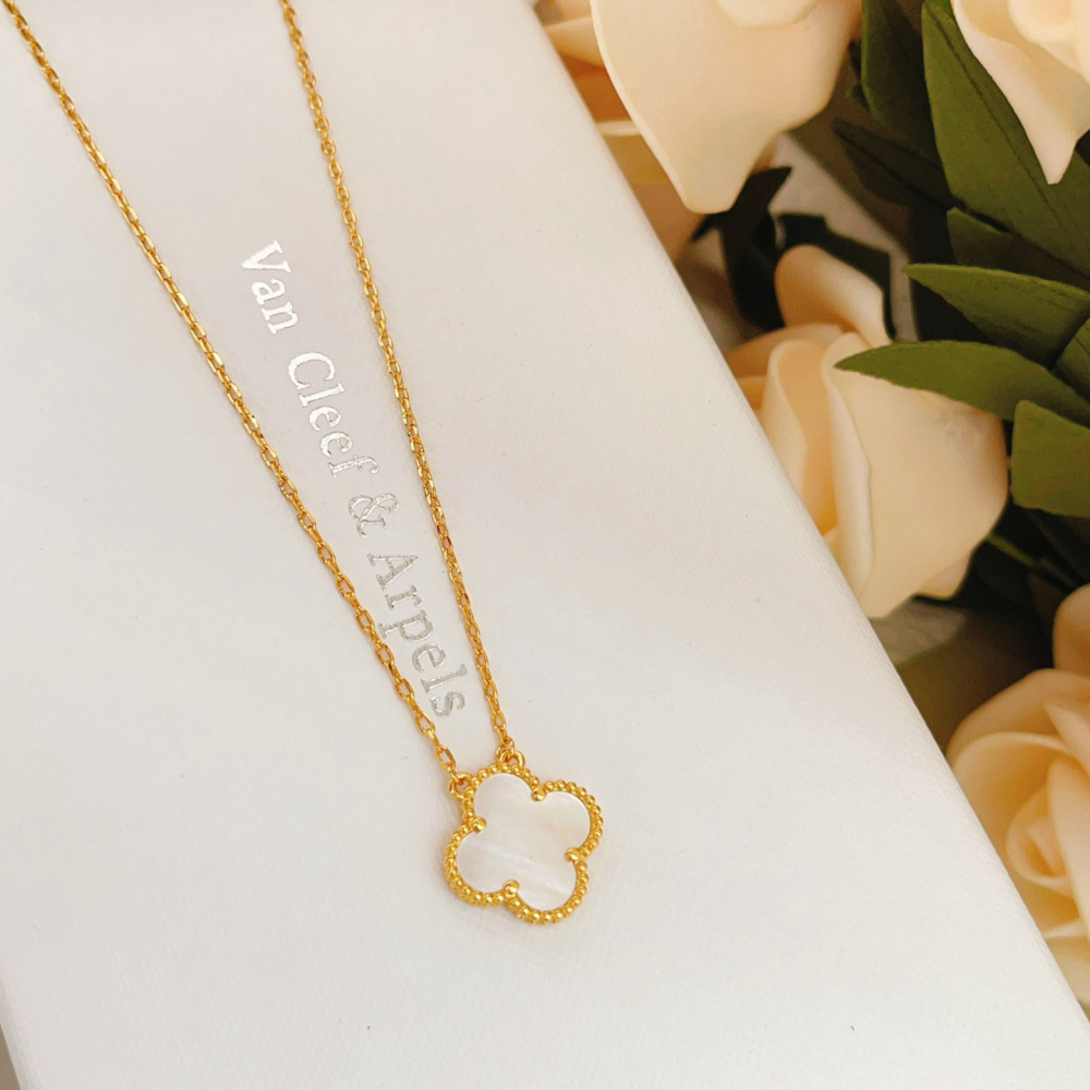 高仿首飾VanCleef&Arpels*RA45900貝母黃金金項鏈