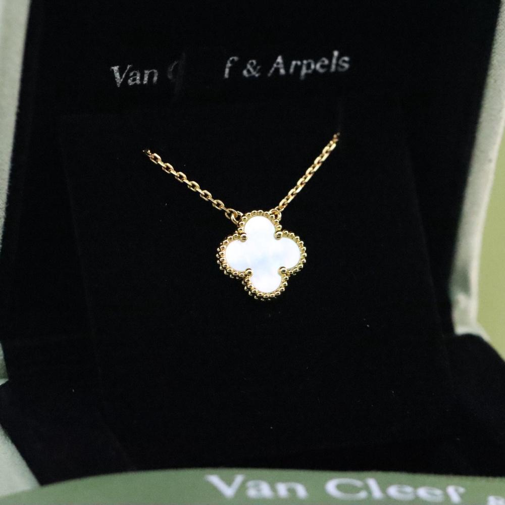 高仿首飾VanCleef&Arpels*RA45900貝母黃金金項鏈