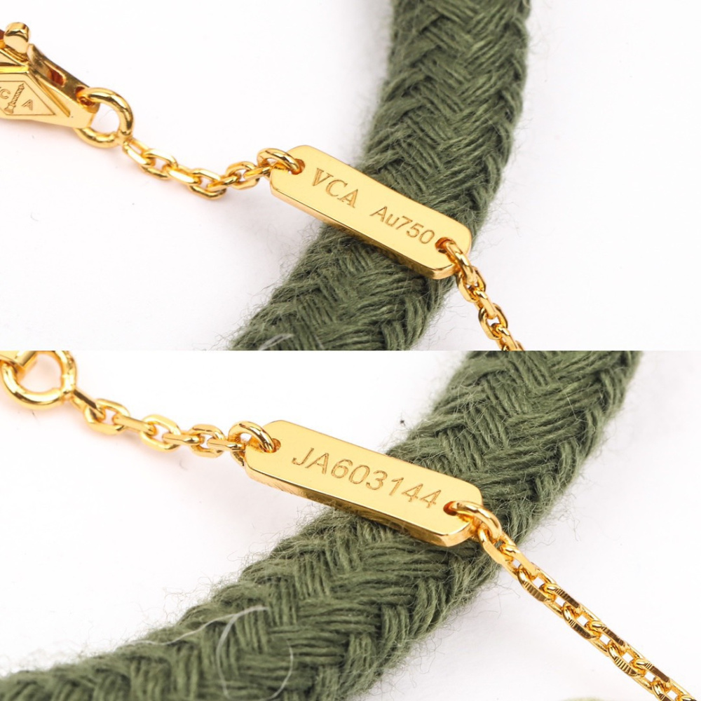 高仿首飾VanCleef&Arpels*RP7SC00三葉草祖母綠黃金手鏈