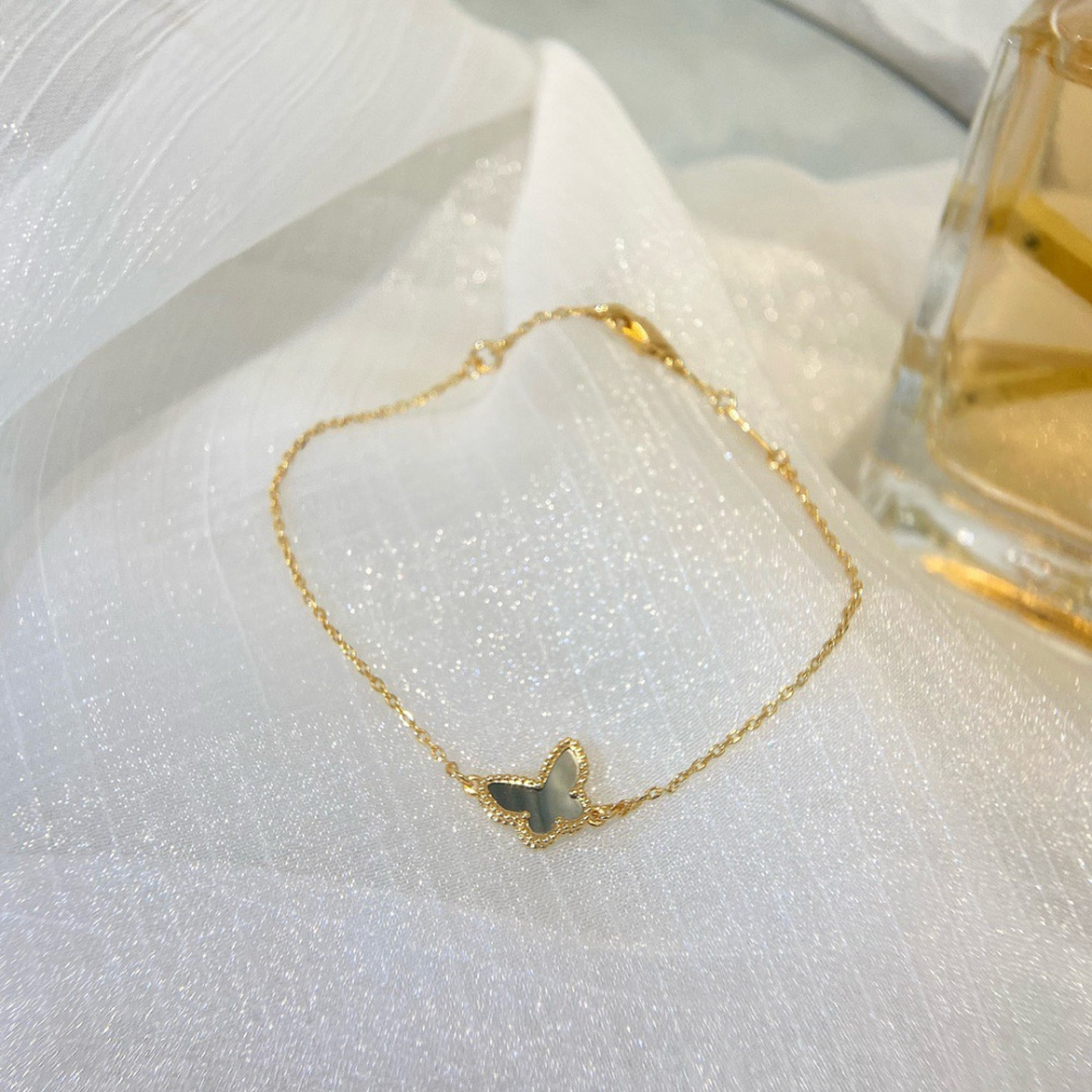 高仿首飾VanCleef&Arpels*RP9VB00蝴蝶貝母玫瑰金手鏈