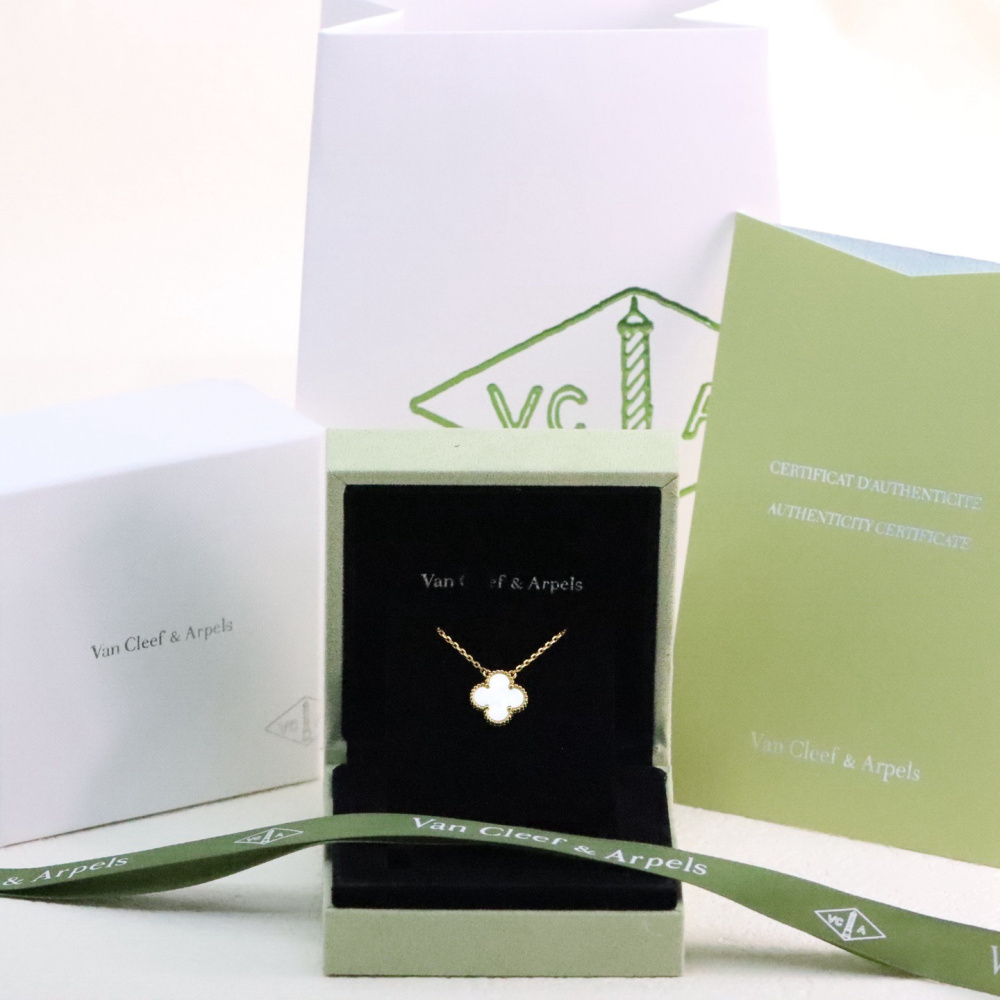 高仿首飾VanCleef&Arpels*RA45900貝母黃金金項鏈