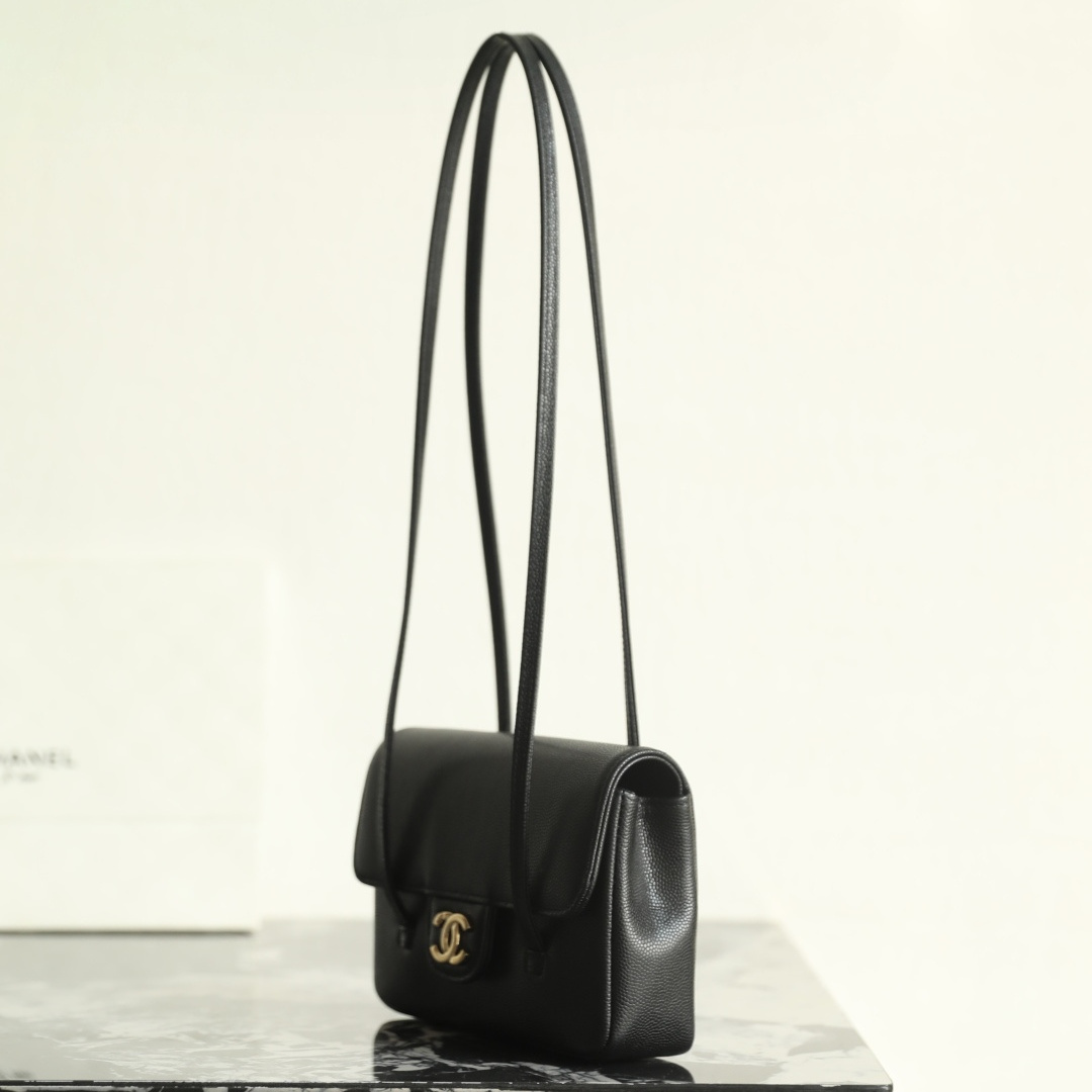 高仿Chanel*26P系列AP5068小牛皮單肩包黑色Mini免檢版