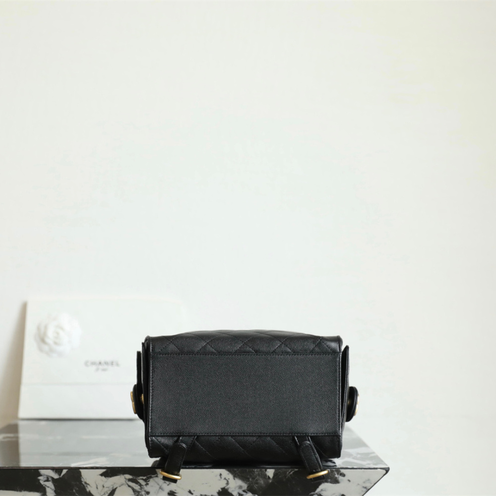 高仿Chanel*25B/25Bag系列AS5600雙肩包黑色中號免檢版