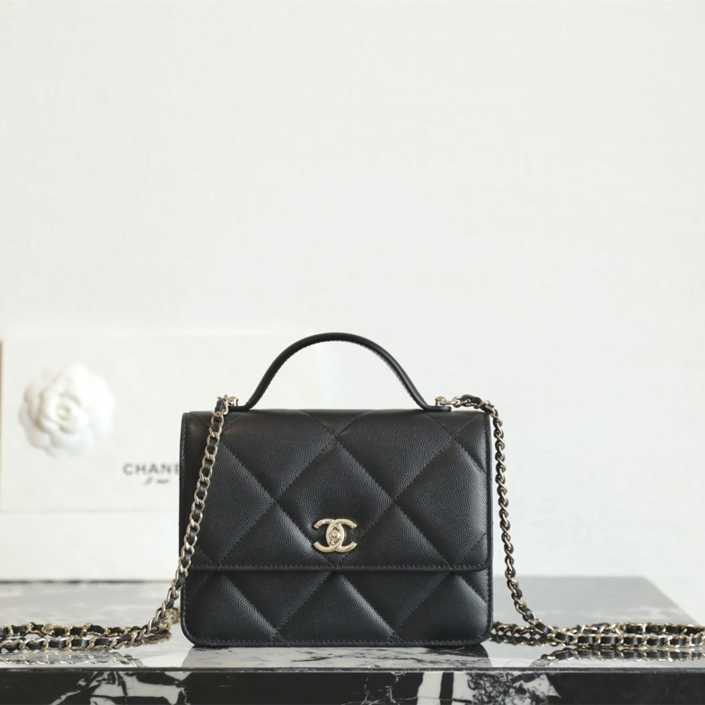 高仿Chanel*25K系列AP4935小球牛皮雙肩背囊黑色免檢版