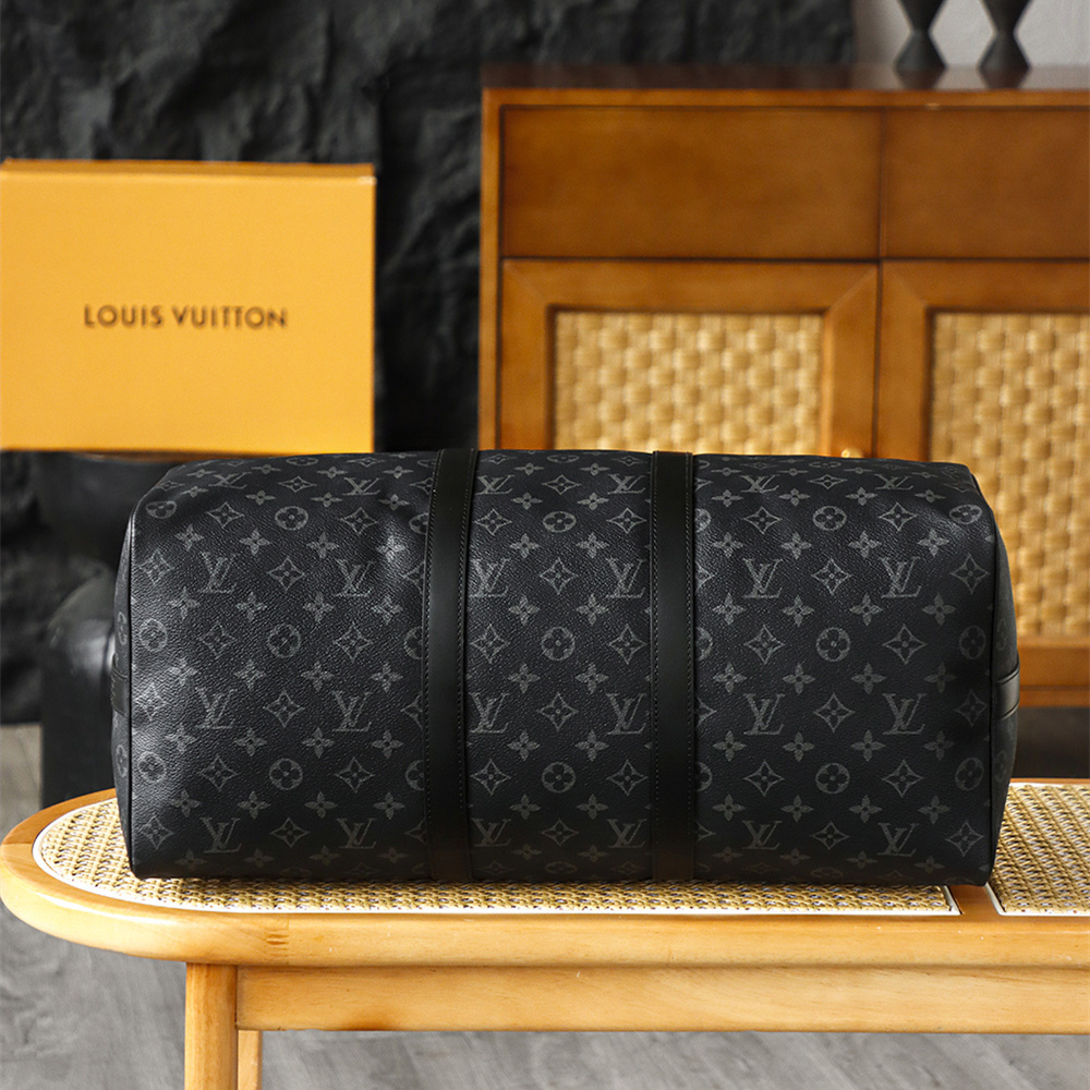高仿LV*Keepall50系列M14202旅行袋黑色免檢版