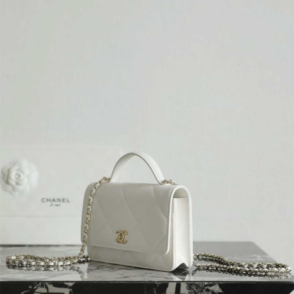 高仿Chanel*25K系列AP4932小牛皮WOC手袋白色免檢版