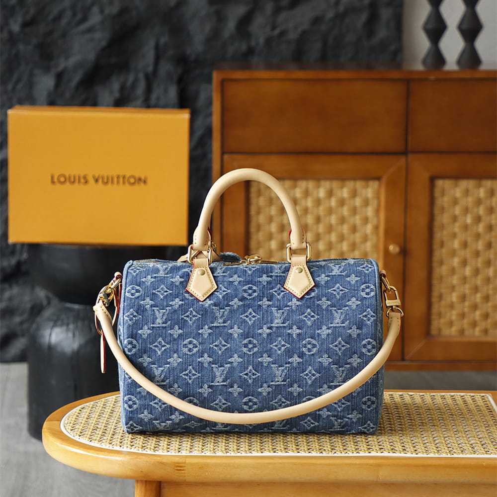 高仿LV*Speedy Dandouliere30系列M14430寧丹牛仔單肩包免檢版