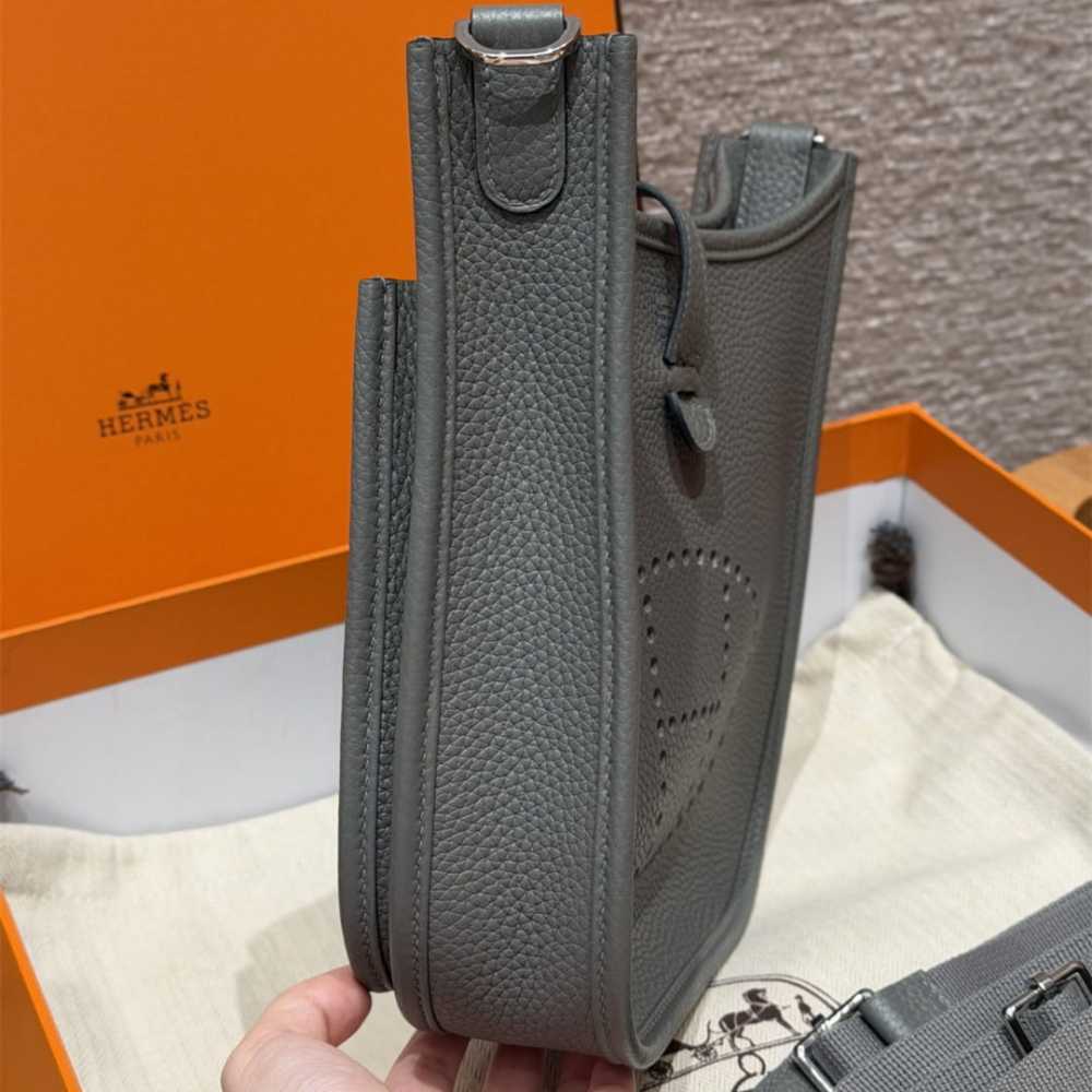 高仿Hermes*Evelyne23系列H084546CKOL積雨雲灰銀扣純手工