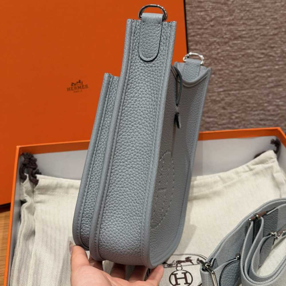 高仿Hermes*Evelyne23系列H087941CKP0木偶灰銀扣純手工
