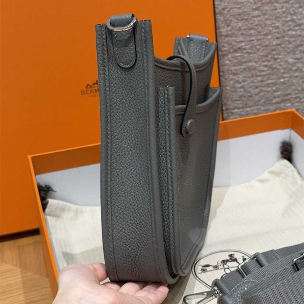 高仿Hermes*Evelyne23系列H084546CKOL積雨雲灰銀扣純手工