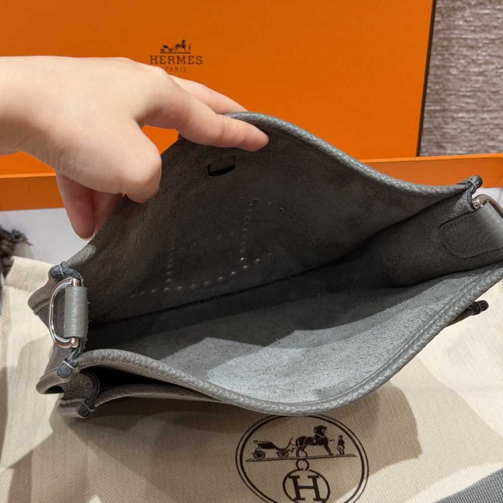 高仿Hermes*Evelyne23系列H084546CKOL積雨雲灰銀扣純手工