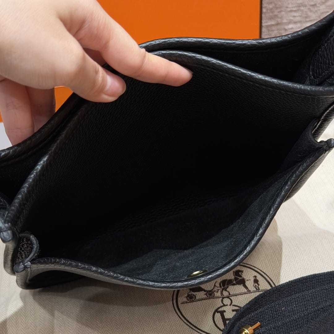 高仿Hermes*Evelyne23系列H087941CC89黑色金扣純手工