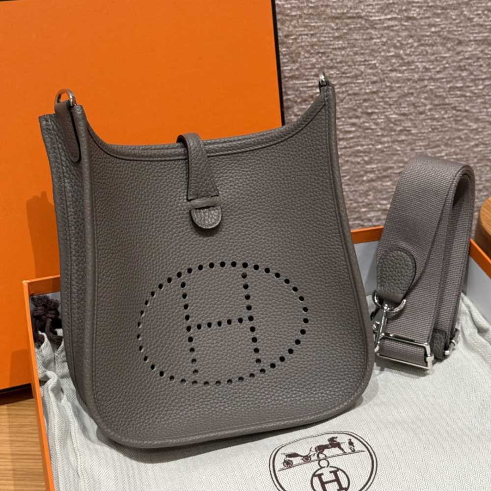 高仿Hermes*Evelyne23系列H087941CK8F錫器灰銀扣純手工