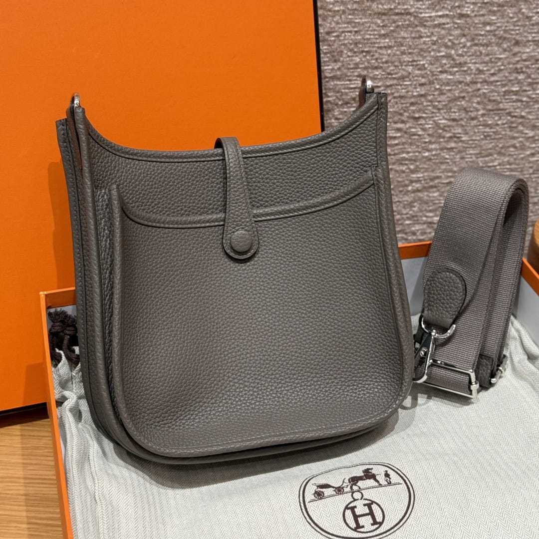 高仿Hermes*Evelyne23系列H087941CK8F錫器灰銀扣純手工