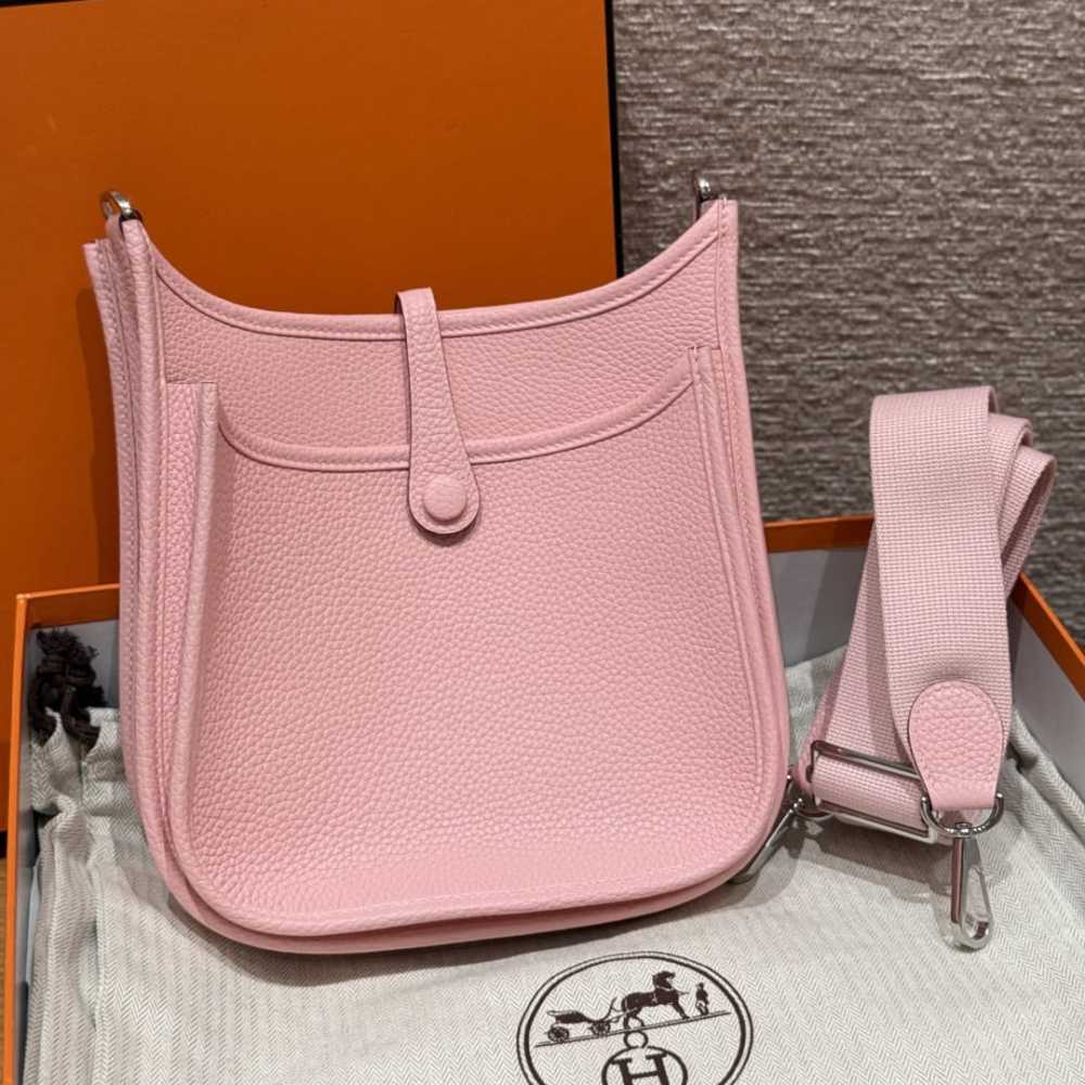 高仿Hermes*Evelyne23系列H087941CK3Q櫻花粉銀扣純手工