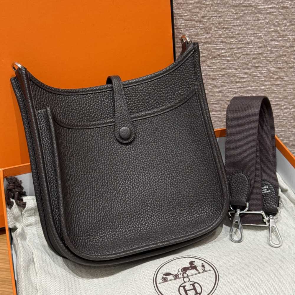 高仿Hermes*Evelyne23系列H087941CK46烏木色銀扣純手工