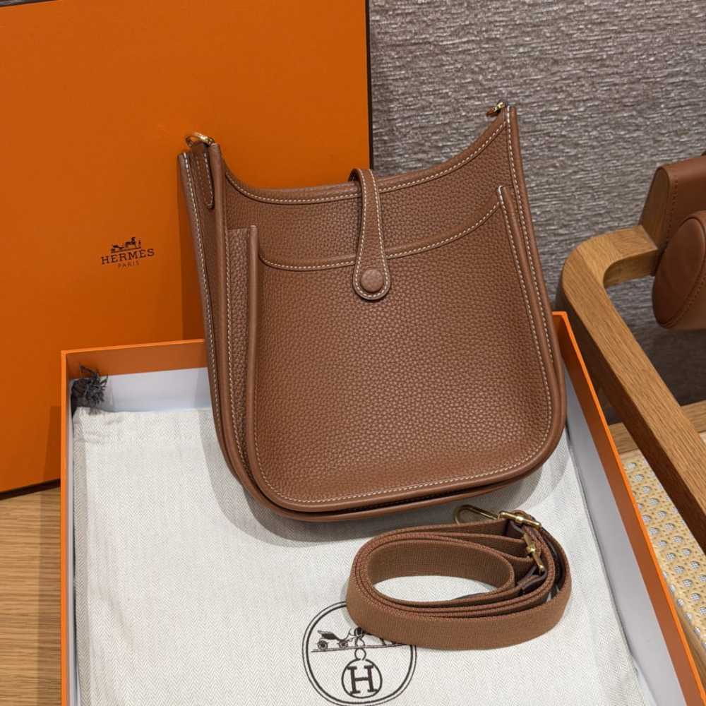 高仿Hermes*Evelyne23系列H087941CK37金棕色金扣純手工