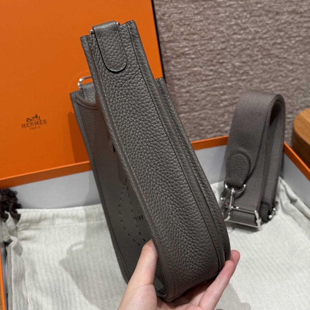 高仿Hermes*Evelyne23系列H087941CK8F錫器灰銀扣純手工